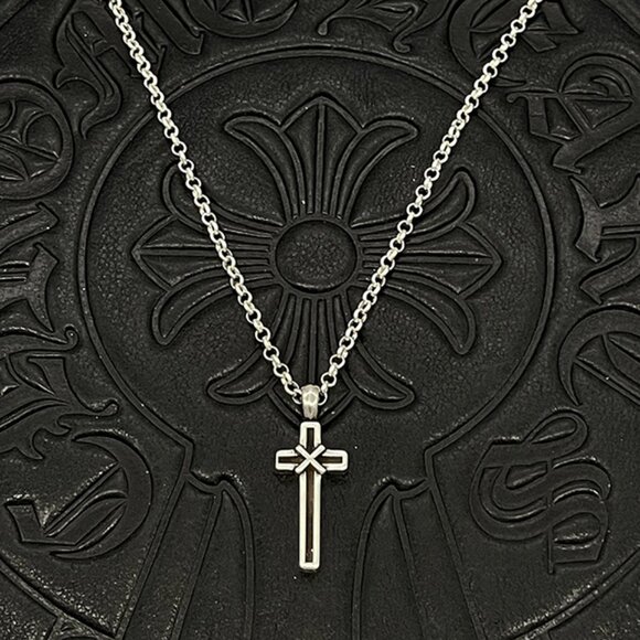 Chrome Hearts Vintage Distressed M Co-Branded Necklace - Picture 1 of 2
